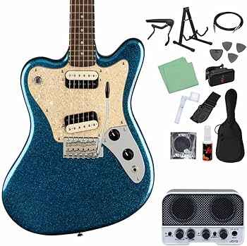 Amazon | Squier by Fender Paranormal Super-Sonic LRL WPPG BLSP